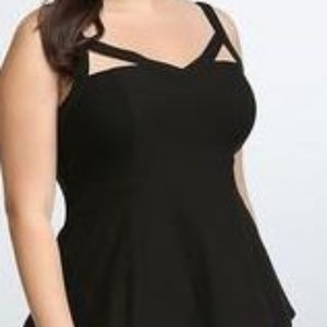 Torrid black cut out peplum
